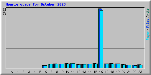 Hourly usage for October 2025